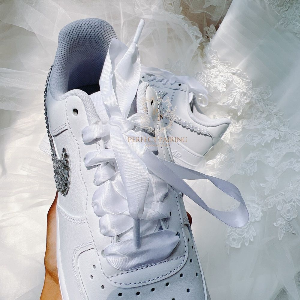 Wedding sneakers wedding air force 1/custom name and date - Picture 3 of 11